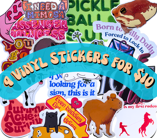 4 Stickers for $10 (Choose Exactly 4)