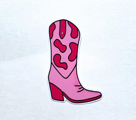 Rootin Tootin Pink Bootin- Vinyl Sticker